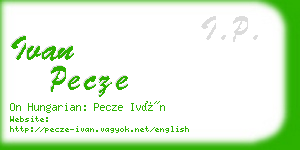 ivan pecze business card